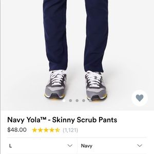 Figs skinny yola navy blue scrub pants